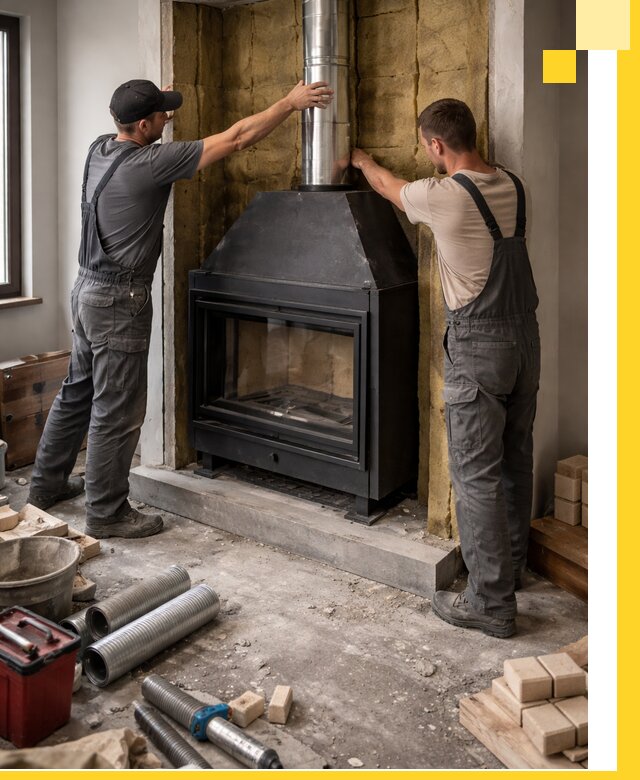 Изготовление и монтаж закрытых каминов в Армавире под ключ