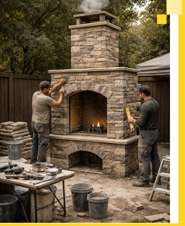 Проектирование и установка уличных каминов в Армавире