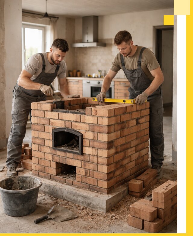 Установка и монтаж печей в частном доме в Армавире под ключ