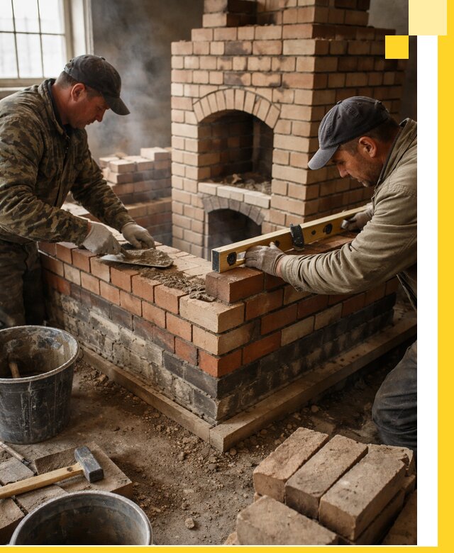 Изготовление и монтаж печей и каминов из кирпича в Армавире