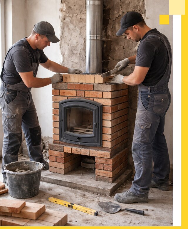 Монтаж печи камина под ключ в Армавире с гарантией и пусконаладкой