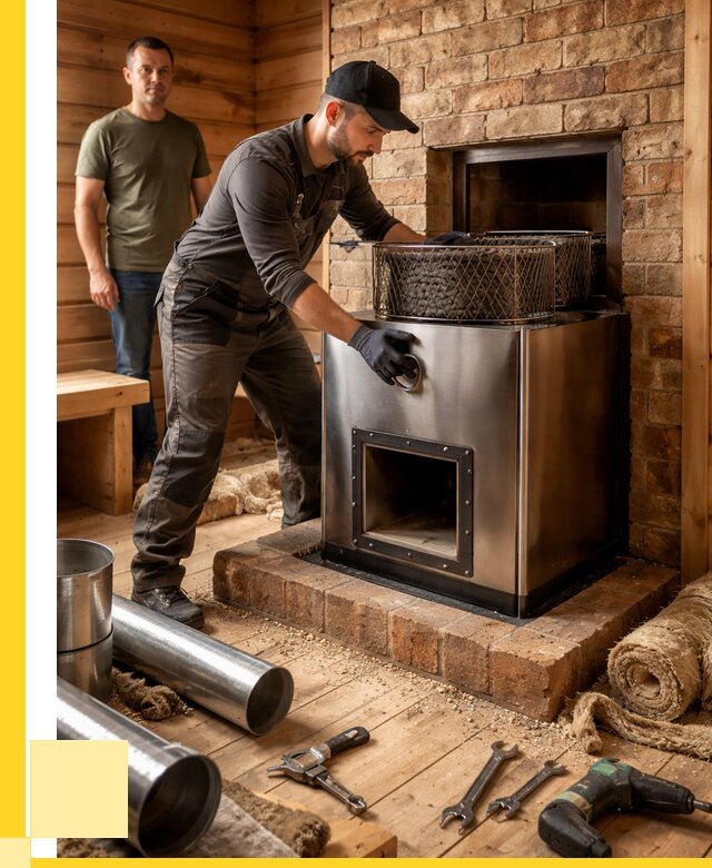 Монтаж банных печей под ключ в Армавире от 18236 р., ЭриданРмв