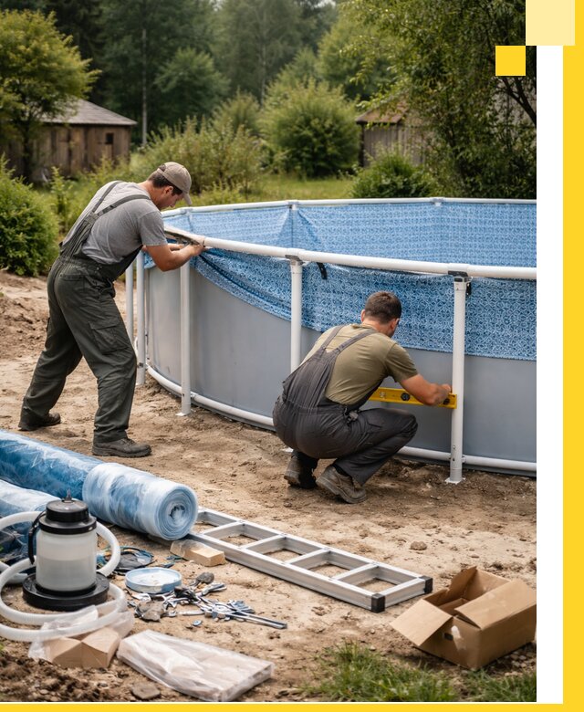 Установка и монтаж каркасных бассейнов в Армавире под ключ