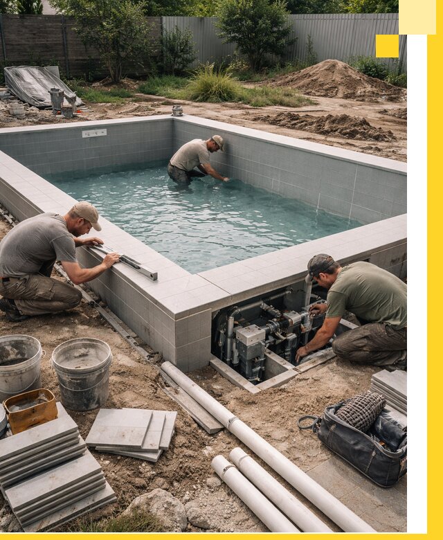 Строительство и монтаж бассейнов для дачи под ключ в Армавире