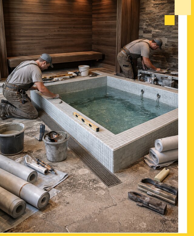 Установка и строительство бассейнов для сауны в Армавире