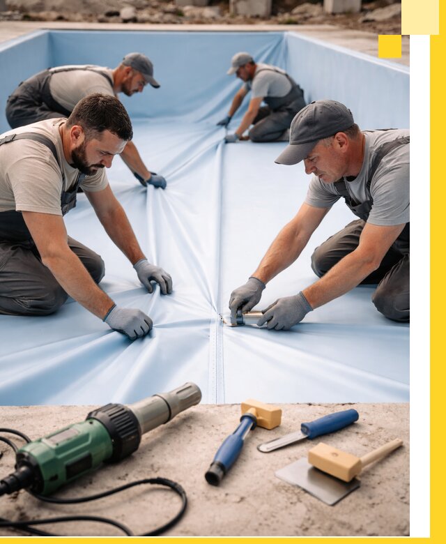 ПВХ пленка для бассейнов с монтажом и гарантией в Армавире