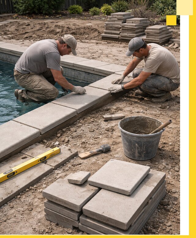 Установка и изготовление копингового камня для бассейнов в Армавире