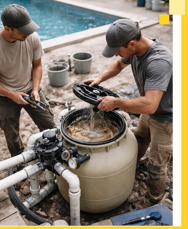 Установка и обслуживание песочных фильтров для бассейнов в Армавире