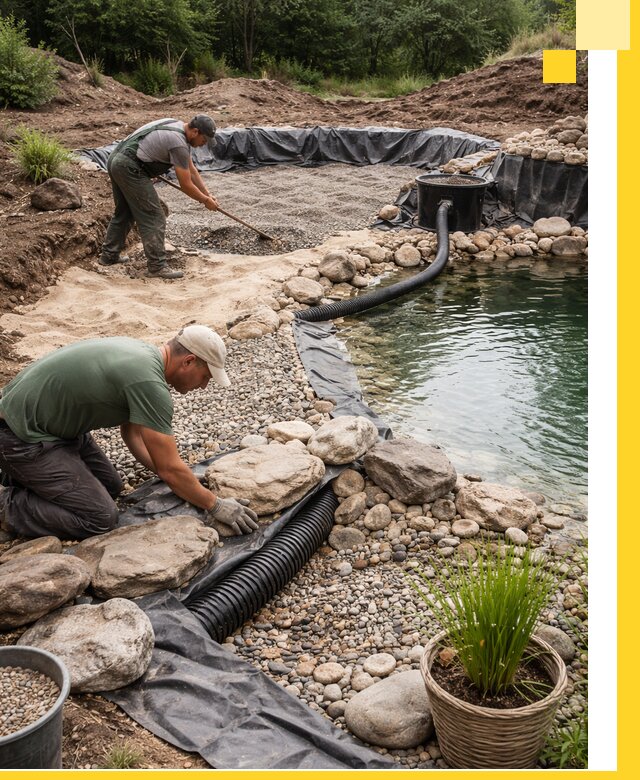 Строительство природных бассейнов и озер в Армавире под ключ