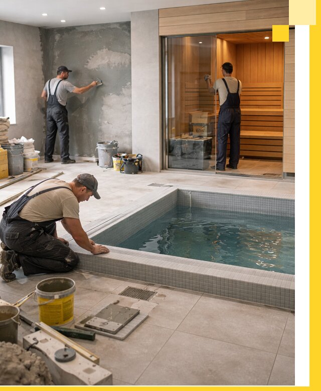 Проектирование и строительство сауны с бассейном в Армавире