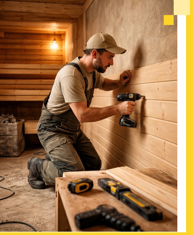 Профессиональная внутренняя отделка бани в Армавире под ключ