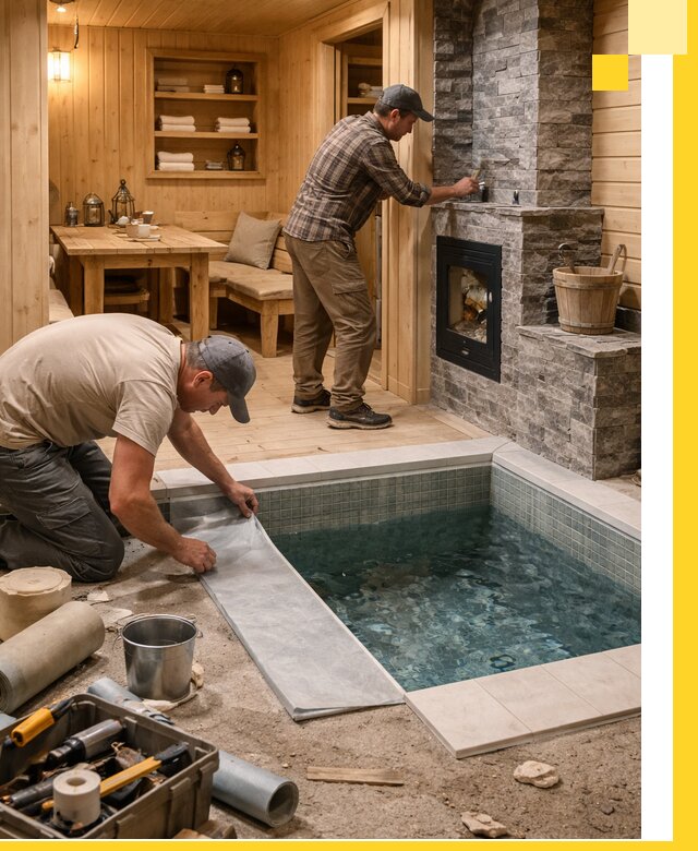 Строительство бань с комнатой отдыха под ключ в Армавире