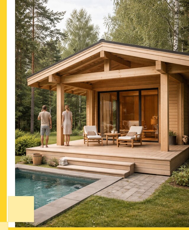 Бани с террасой под ключ в Армавире от 607860 р. | ЭриданРмв