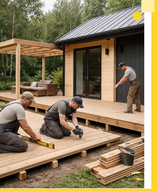 Строительство бань с террасой и бассейном под ключ в Армавире