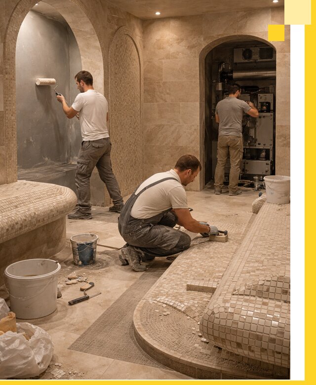 Строительство бани с хамамом и бассейном под ключ в Армавире