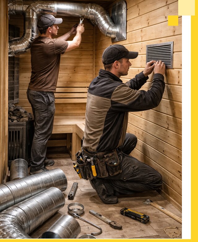 Проектирование и монтаж вентиляции бани в Армавире под ключ